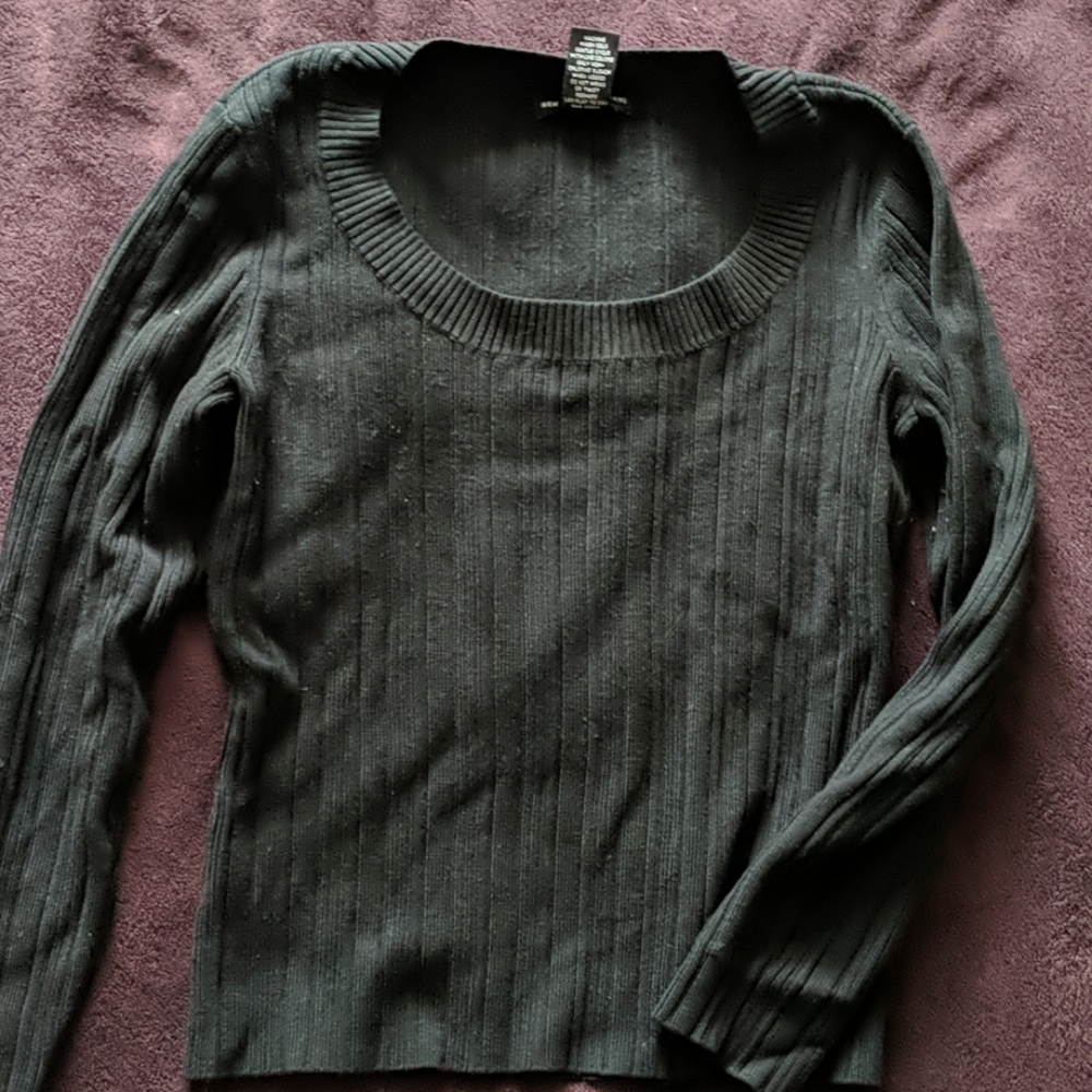 New York and Company Black Fitted Top